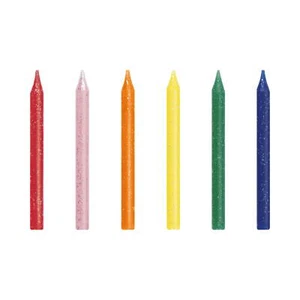 Glitter Rainbow Birthday Candles, Assorted, 24ct - Picture 1 of 4
