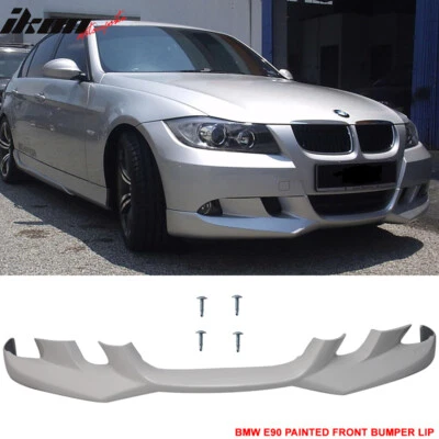 Fits 05-08 BMW E90 3-Series AC Style Front Bumper Lip Spoiler Painted White #300 Foto 1 de 4