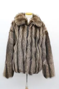 NUEVO ABRIGO REFORMADO MAPACHE PIEL MAPACHE BOMBER HOMBRE TALLA 46-48 - Imagen 1 de 3