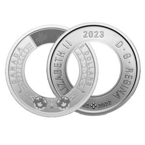 🇨🇦 Canada Error $2 Dollars Toonie Coin, Indigenous, Outer Ring Only, 2023 - Picture 1 of 3