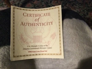 2sets1996 US Mint 4 Coin UNC Set Atlanta Olympic Games Gold & Silver w/ Cauldron - Picture 1 of 2