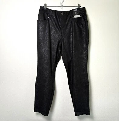 Simply Vera Wang High Rise Skinny Polished Twill Pant Size XL Short Black NWT - Image 1 of 4