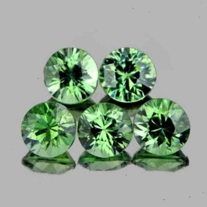 Zafiro verde redondo 3,30 mm 5 piezas, impecable-VVS, piedra preciosa natural suelta - Imagen 1 de 2