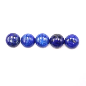 Natural Lapis lazuli Cabochon 5 pcs 10.00 Ct 8x8 mm Lapis Round Gemstone - Picture 1 of 4