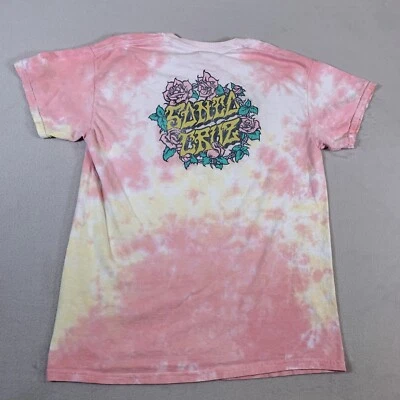 Camisa Santa Cruz Para Hombres Mediana Rosa Tie Dye Logo Informal Patinador Patinaje Algodón U54 Foto 1 de 4