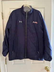 Rare Atlanta Braves Quilted Coat by Under Armour - Size L - Picture 1 of 9
