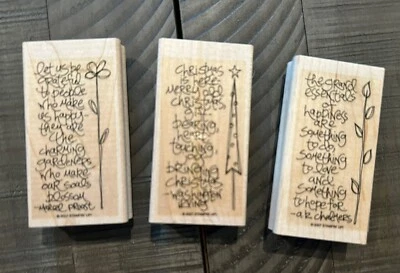 Stampin' UP Sidekick Sayings 3 Stamp Set Pre Owned Not Used - Image 1 of 4