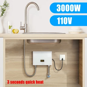 Electric Water Heater 110V 3000W Instant Hot Water Heater Under Sink for Kitchen - Picture 1 of 18