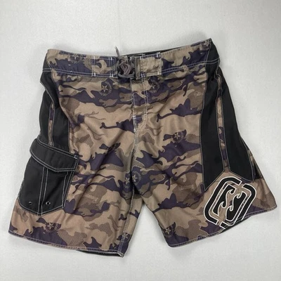Billabong Board Shorts Para Hombres 36 Camuflados Grande Logo Grunge Natación Surf Y2K TARIFA PAGADA Foto 1 de 4