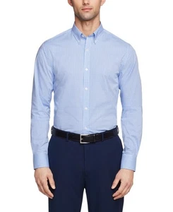 Tommy Hilfiger Men Regular fit Dress Shirt Medium 15.5 in 34-35 Blue Check - Picture 1 of 1
