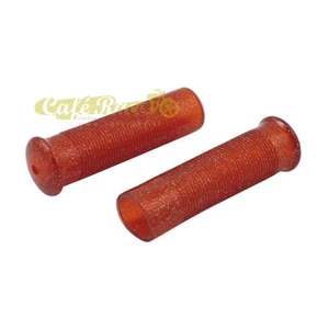 Rubber Handles Old School Metal Flakes Red 1" (25mm) Universal - Picture 1 of 1