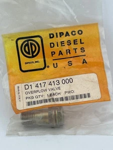 NEW DIPACO DIESEL USA 1417413000 OVERFLOW VALVE - Picture 1 of 2