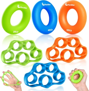 Pnrskter Hand Grip Strengthener, Finger Exerciser, Grip Strength Trainer (6 Pcs) - Picture 1 of 6