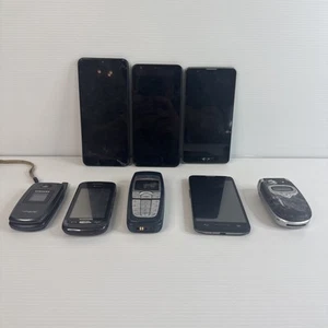 LOT OF 8 (FOR PARTS/REPAIR) Cell/Smart PHONES - UNTESTED SOLD AS IS - Photo 1 sur 19