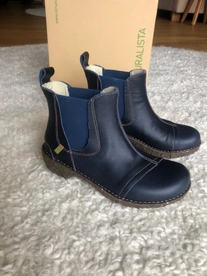 El Naturalista dark blue leather boots new with box 7.5/38 made in Spain - Image 1 of 4