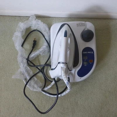 Plancha de vapor Euro Pro X EP8001 generador de vapor prendas funcionando para piezas leer Foto 1 de 4