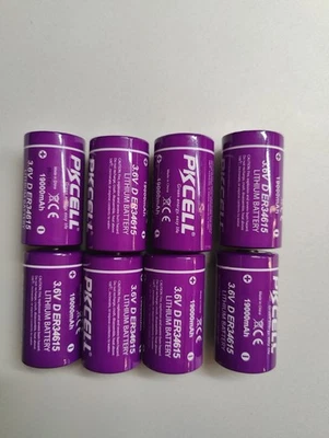 8Pcs ER34615 3.6V 19000mAh D Size Li-Battery Li-SOCl2 for Memory Power Supply - Image 1 of 4