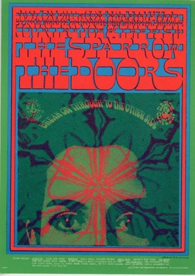 DOORS - SPARROW - COUNTRY JOE  Postcard S.F. Avalon Concert 1967 Moscoso FD-50 - Image 1 of 2
