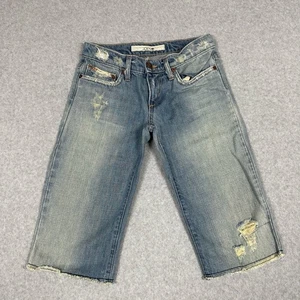 Pantalones Cortos Joe's Jeans Bermudas Para Mujer W 24 Lavado Ligero Tiro Bajo Azul Envejecido Denim - Imagen 1 de 16