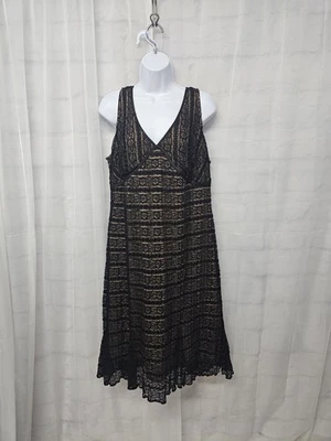Vintage Black Lace Babydoll Dress Y2K Sleeveless Goth Gypsy Boho Fairy XL - Image 1 of 4