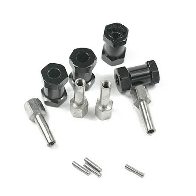 Black Alloy Wheel Hub Hex 12mm Extension Adapter For SCX10 RC4WD D90 1/10 RC Car - Image 1 of 4