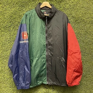 Vintage 90s Ralph Lauren Chaps Golf Color Block Windbreaker Jacket Mens XXL Hood - Picture 1 of 9