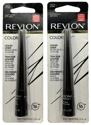 2 Pack Revlon ColorStay Liquid Eyeliner 252 Black Brown - Image 1 of 4