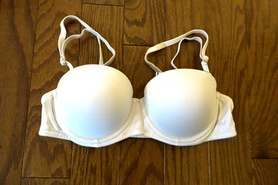 40B ❤️ SUJETADOR ROSA VICTORIA'S SECRET ❤️ PUSH UP sin tirantes multidireccional Lg. ALMOHADILLAS BEIGE C Foto 1 de 4