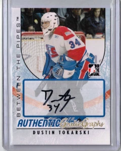 DUSTIN TOKARSKI 07/08 ITG Between the Pipes Rookie Auto Autograph Signed #A-DT - Picture 1 of 2