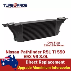 Intercooler de aluminio de 90 mm para Nissan Pathfinder R51 Ti 550 V9X V6 3,0 L - Imagen 1 de 13