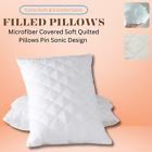 Hotel Quality Extra FILLED QUILTED PILLOW Bounce Back Firm And Soft Pack Of 2&4