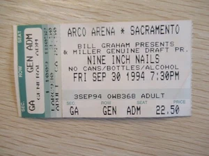 VINTAGE 1994 NINE INCH NAILS TICKET STUB - Bild 1 von 2