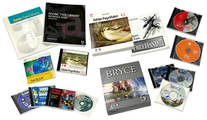Big Classic Mac Software Bundle - Tons of Fonts & Clip Art - Picture 1 of 14