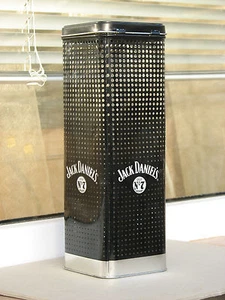 Jack Daniel's tin box black Tenneesse whiskey pressed used rare - Picture 1 of 4