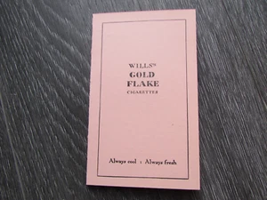 Will's Gold Flake All Virginia Cigarette Promotional Advertising Whist Card - Picture 1 of 5