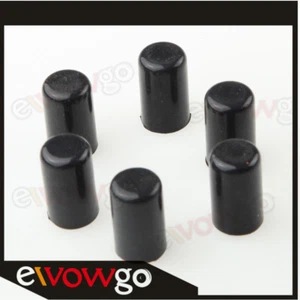 6 X 4mm 5/32" Silicone Blanking Cap Intake Vacuum Hose End Silicon Caps Black - Picture 1 of 2