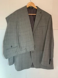 Ralph Lauren Men’s Suit Single-breasted Gray Checked 100% Wool Size L (44) - Picture 1 of 20