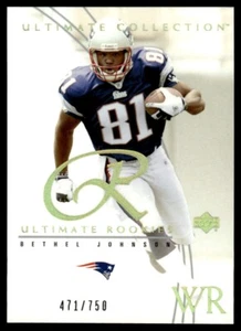 2003 Upper Deck Ultimate Collection Bethel Johnson Rookie 471/750 New England - Picture 1 of 2