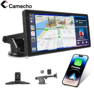 Wireless 10.26" Touch Screen for Apple Carplay Portable Car Stereo Android Auto - Picture 1 of 23