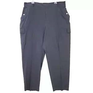 Pantalone cargo Athleta Vienna donna 22 nero taglie forti elasticizzato tasche dritto - Foto 1 di 14