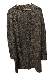 Apt. 9 Women’s Size Small Chenille Long Cardigan Red Black and Silver Sparkle - Picture 1 of 9