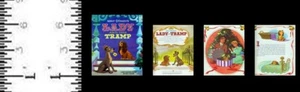 1:12 SCALE MINIATURE GOLDEN BOOK LADY AND THE TRAMP DOLLHOUSE SCALE - Picture 1 of 1