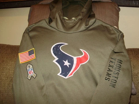 NFL Houston Texans Nike Therma Camouflage Salute Service Hoodie Jacket Men's MED Cover
