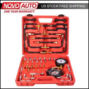 Probador de presión de inyección de combustible de gasolina 3-1/2" lecturas de calibre doble 0~140 psi nuevo - Imagen 1 de 9