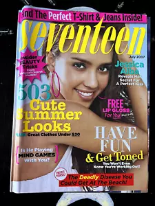 Seventeen Feat. Jessica Alba - July 2007, Vol. 66, No. 7 - FREE SHIPPING! - Picture 1 of 3