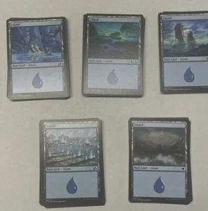 100 Magic the Gathering Basic Land Island Cards Lot - - MTG - Imagen 1 de 2