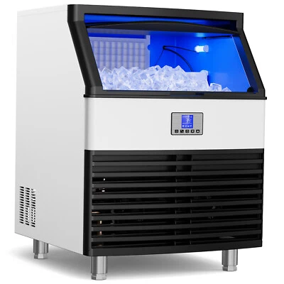 ECOJOY Commercial Ice Maker Machine 320lb/24H Stainless Steel Under Counter ice Machine