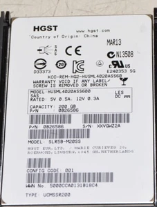 HGST HUSML4020ASS600 200GB 2.5" SAS SSD Hard Drive 0B26586 - Picture 1 of 1
