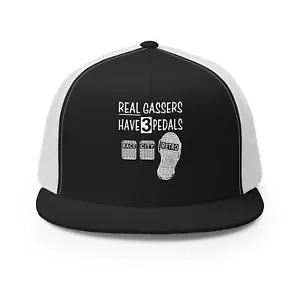 REAL GASSERS HAVE 3 PEDALS TRUCKER HAT CAP by Race City Retro - Picture 1 of 13