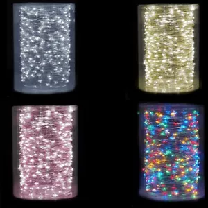 500 Luci micro led per albero di natale bianco caldo freddo rosa multicolor 37m - Foto 1 di 6